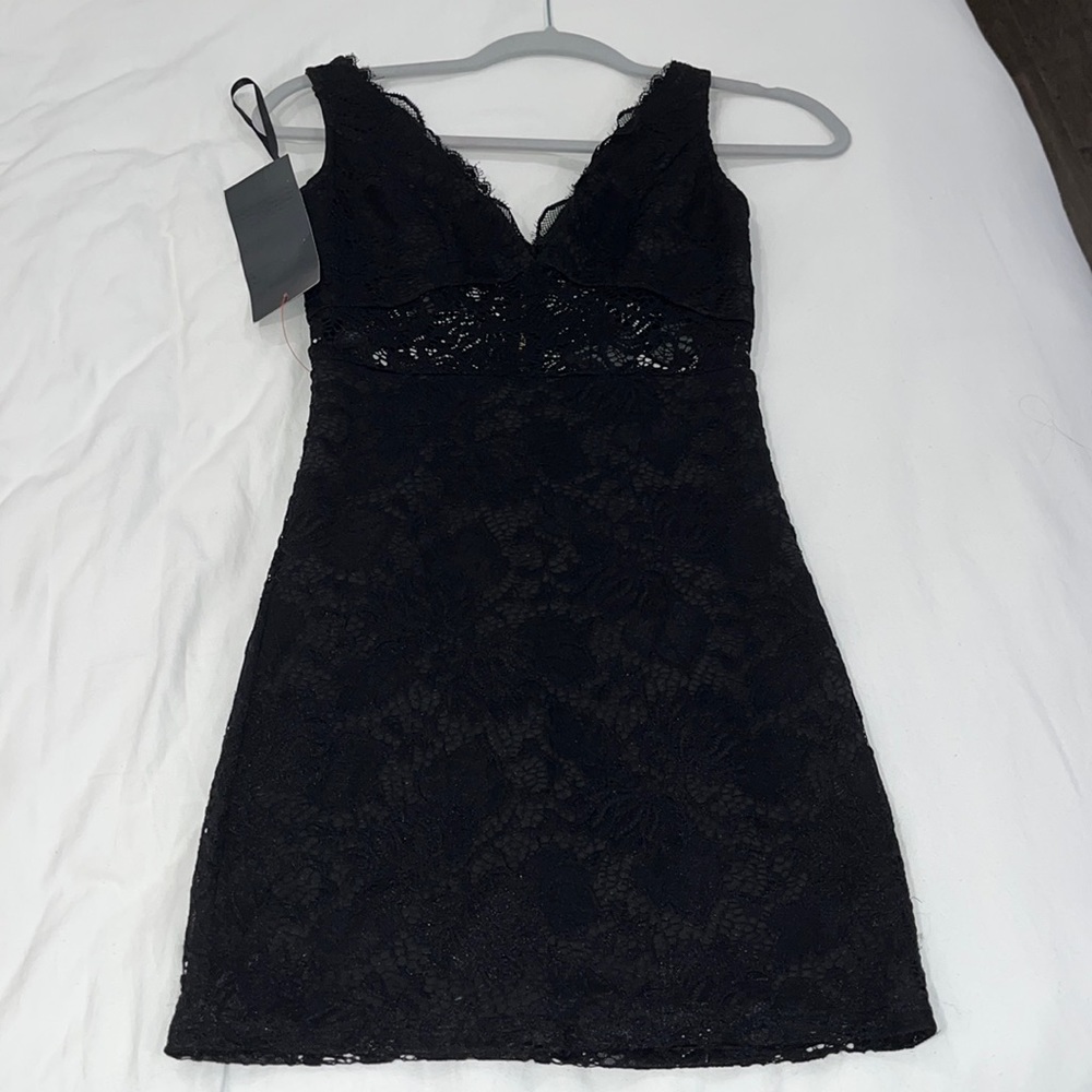 Black lace dress